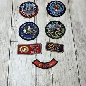 Boy Scout Patches Lot Potomac Council Scout Show, Quality Unit 2005 100% Boy Lif
